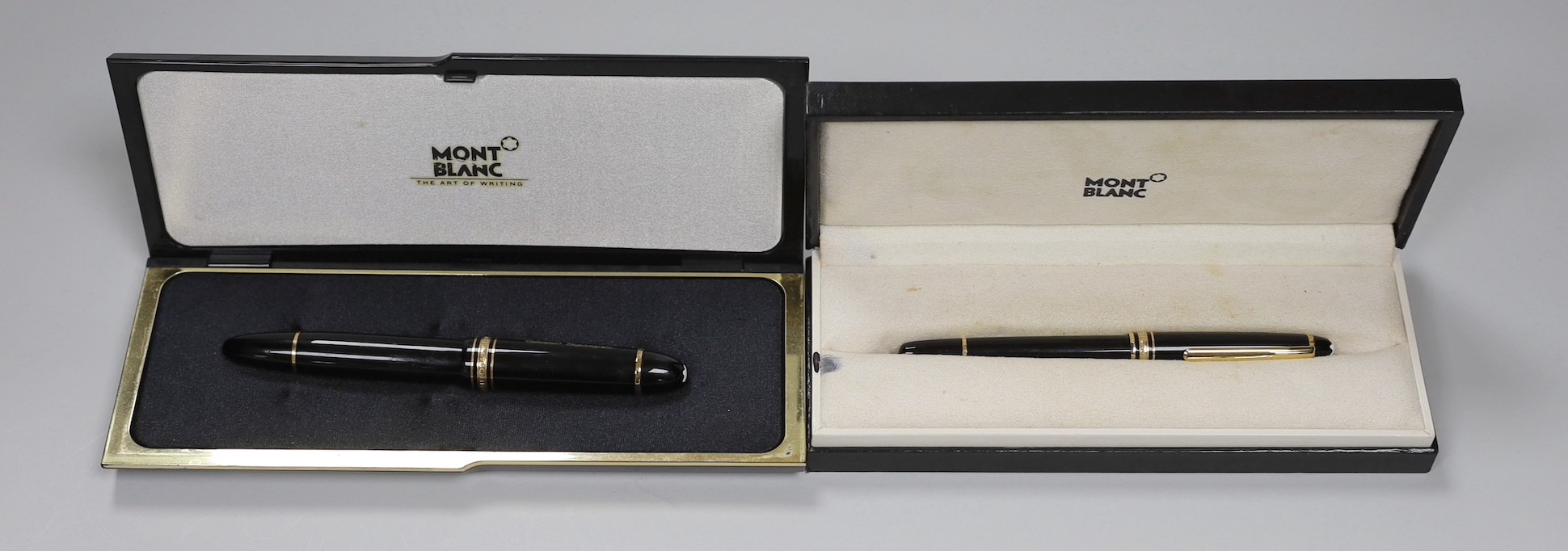 Two cased Mont Blanc Meisterstuck pens - a No149 fountain pen and a Pix ballpoint